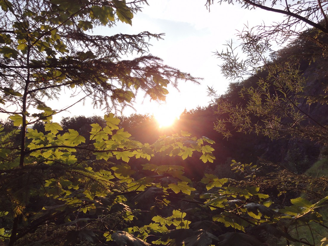 Arnoweg: Sonnenaufgang am Anfang des Doppler-Steigs