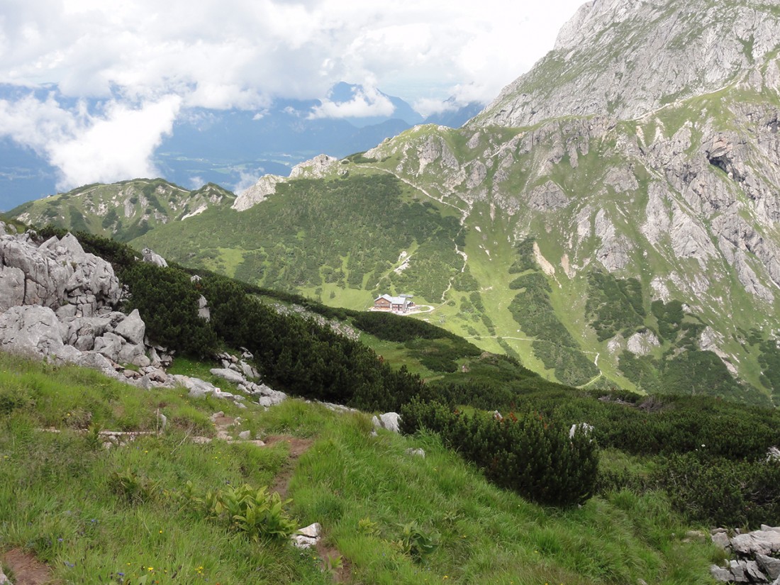 Arnoweg: Blick zurück vom Schneibstein Richtung Carl-von-Stahl-Haus