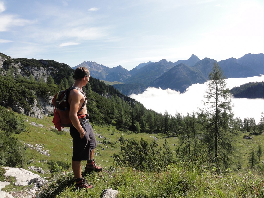 Arnoweg: Blick zurück über das Saalachtal