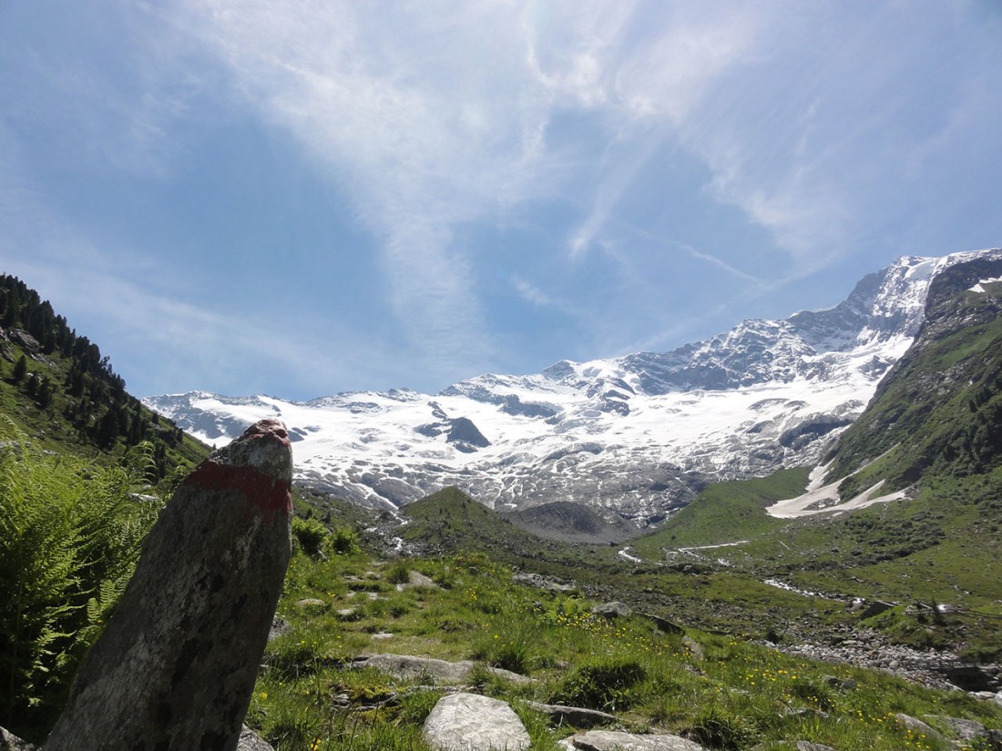 Arnoweg: Hier beginnt der Aufstieg Richtung Warnsdorfer Hütte.