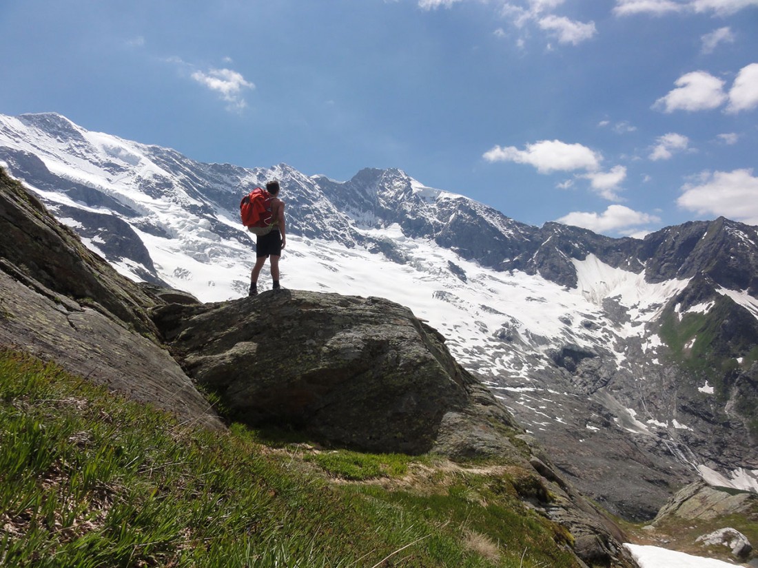 Arnoweg: Blick zurück nach Westen zur Dreiherrenspitze