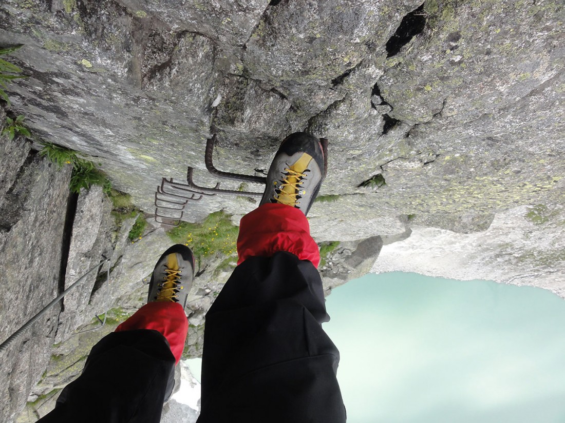 Arnoweg: Die letzten Stufen des Klettersteigs auf die Kürsinger Hütte