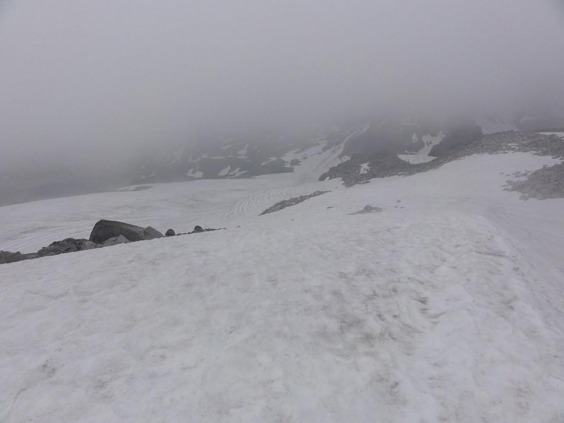 Arnoweg: Endlich verzieht sich der Nebel und wir können uns wieder orientieren.