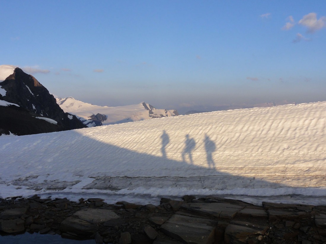 Arnoweg: Unsere Seilschaft auf das Große Wiesbachhorn