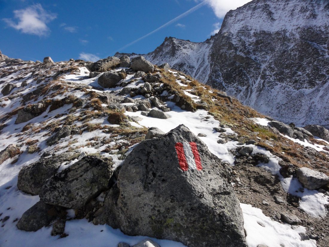 Arnoweg: Der Weg wird weniger, der Schnee wird mehr