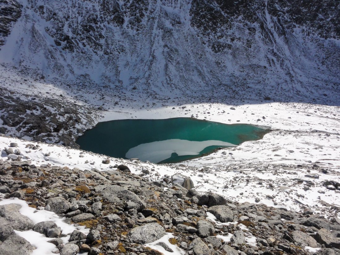 Arnoweg: Blick Richtung Süden zu einem kleinen Gletschersee