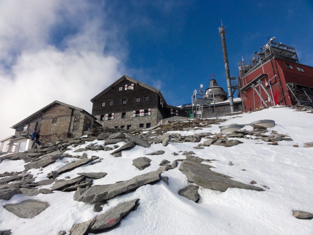 Arnoweg: die letzten Meter zum Zittelhaus am Hohen Sonnblick mit Observatorium