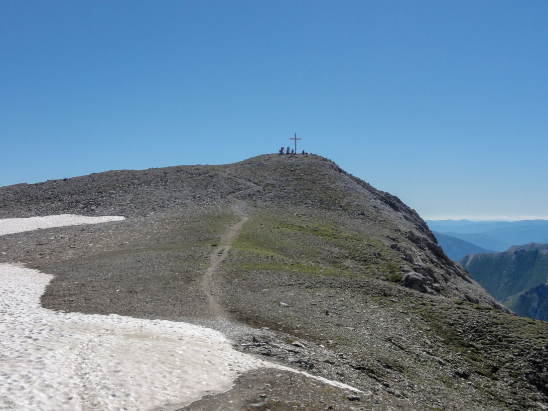 Arnoweg: der Gipfel des Weißeck (2711 m)