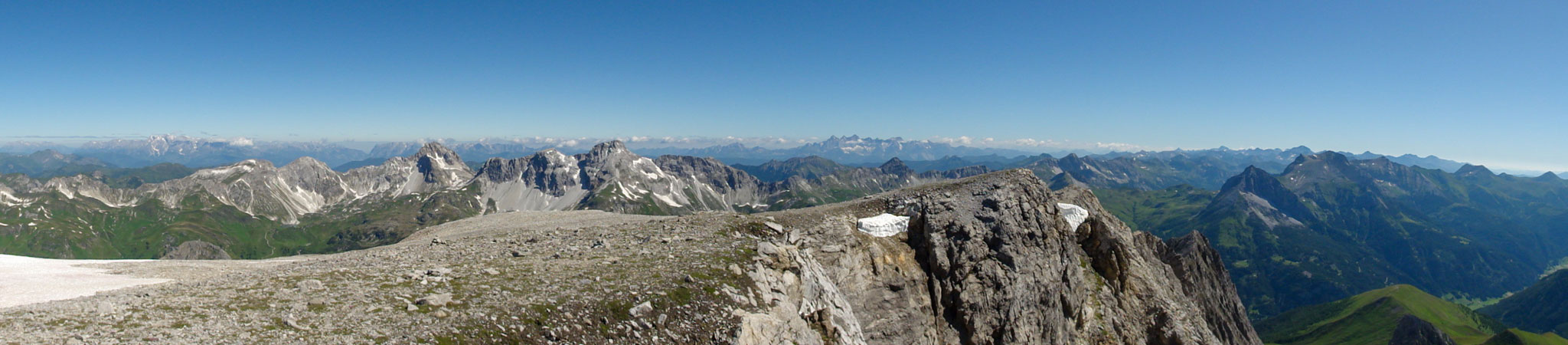 Arnoweg: Panorama vom Weißeck aus Richtung Nordosten