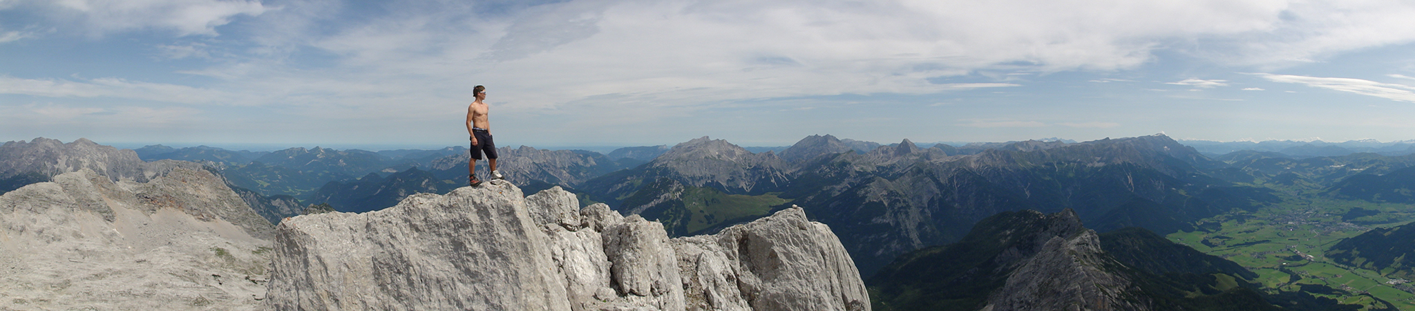 Arnoweg: Panorama am Gipfel des Birnhorns (2634 m)