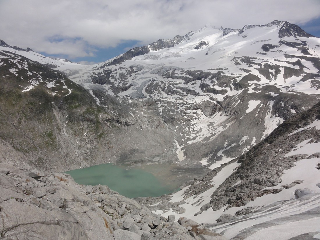 Arnoweg: Der Sulzsee, ein Gletschersee am Fuße des Großvenedigers