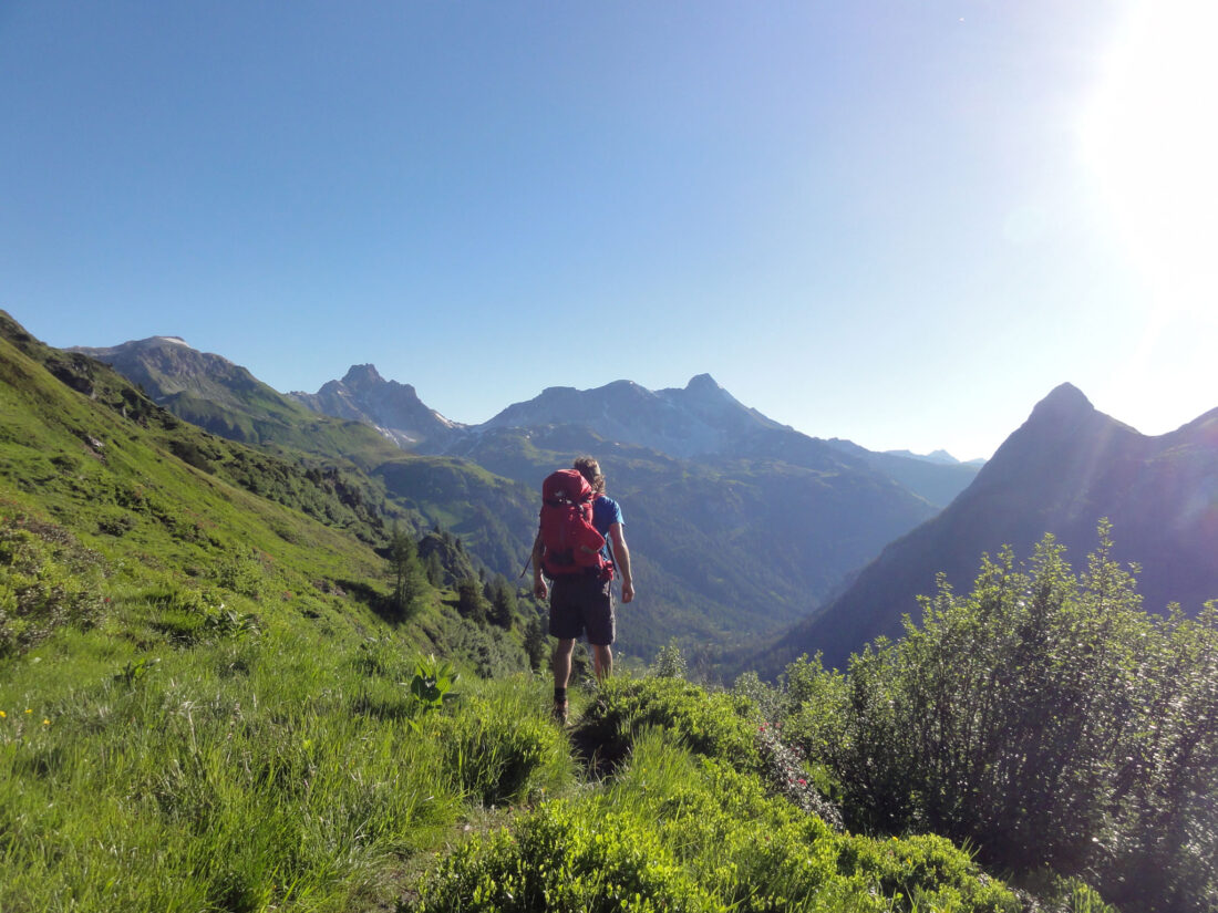Arnoweg: Blick zum Mosermandl (2680 m) über dem Riedingtal